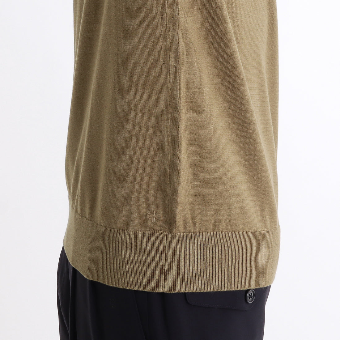 Long Sleeve Knit Polo-shirt Color: Fawn