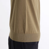 Long Sleeve Knit Polo-shirt Color: Fawn