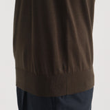 Long Sleeve Knit Polo-shirt Color: Oak