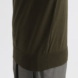 Long Sleeve Knit Polo-shirt Color: Olive