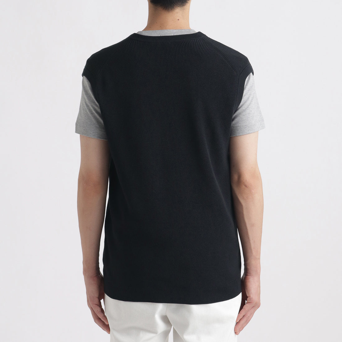 SUVIN PLATINUM Knit Vest Color: Navy