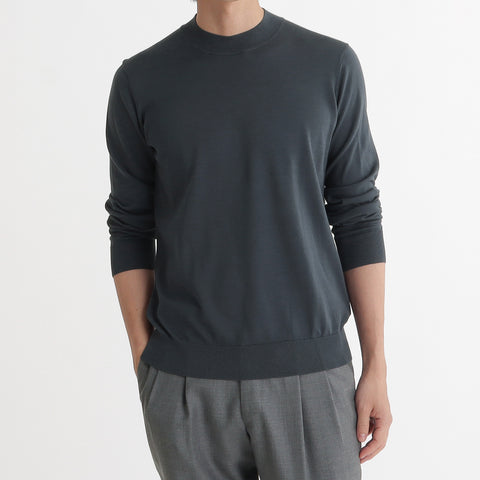 Mock Neck Knit Color: Graphite Blue