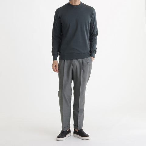 Mock Neck Knit Color: Graphite Blue