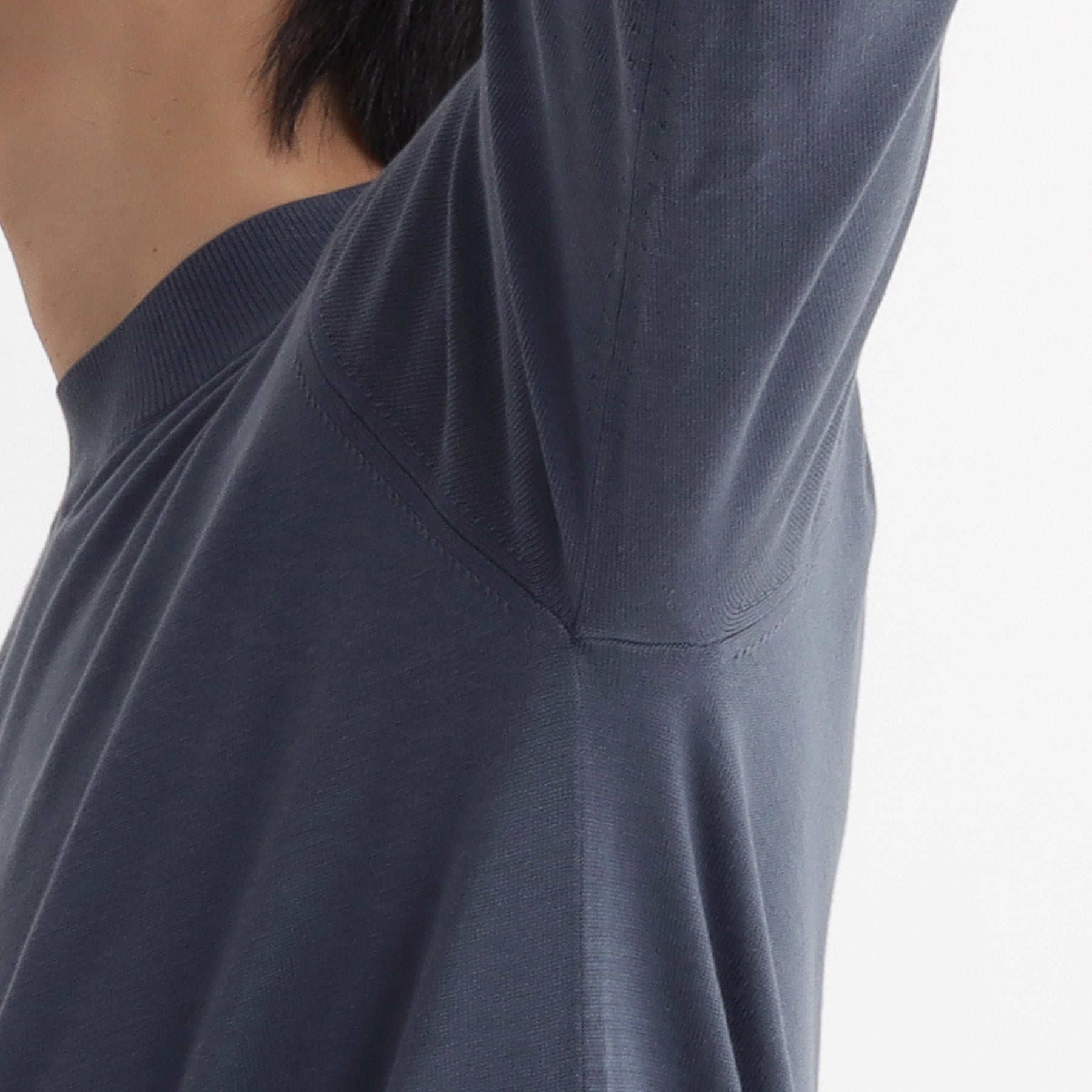 Mock Neck Knit Color: Graphite Blue