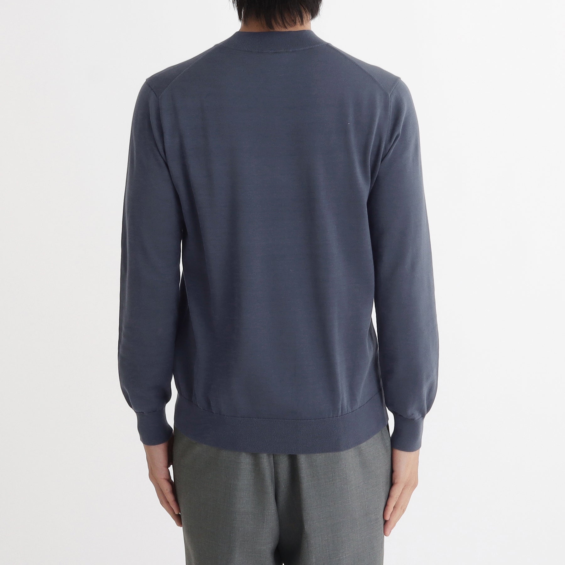 Mock Neck Knit Color: Graphite Blue
