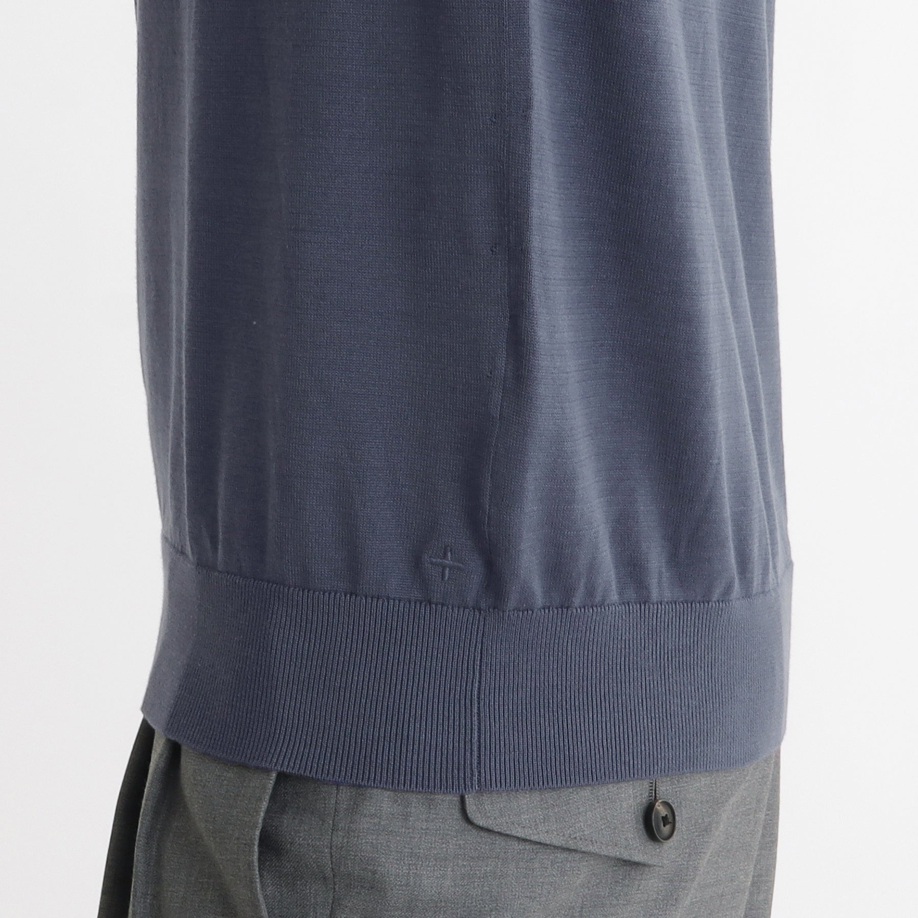 Mock Neck Knit Color: Graphite Blue