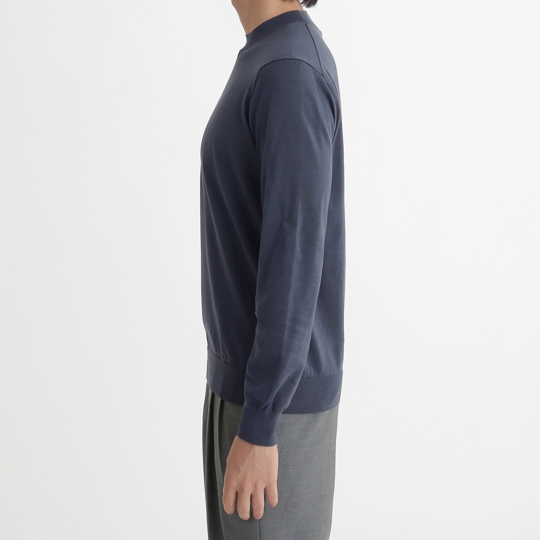 Mock Neck Knit Color: Graphite Blue