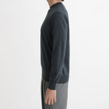 Mock Neck Knit Color: Graphite Blue