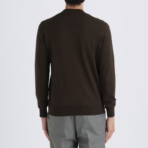 Mock Neck Knit Color: Oak