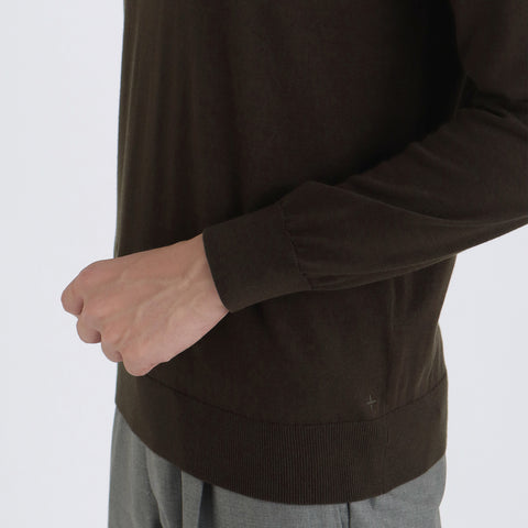 Mock Neck Knit Color: Oak