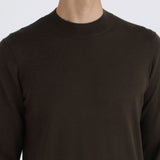 Mock Neck Knit Color: Oak