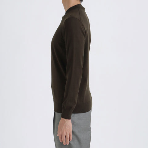 Mock Neck Knit Color: Oak