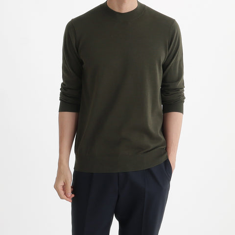 Mock Neck Knit Color: Olive