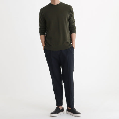 Mock Neck Knit Color: Olive