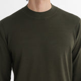 Mock Neck Knit Color: Olive