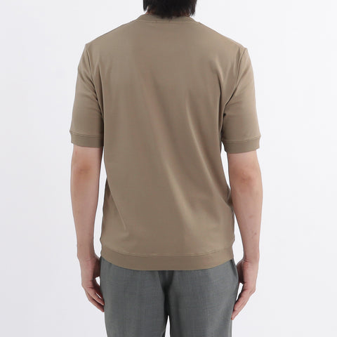 Tailored Ribbed Hem T-shirt Color: Mist