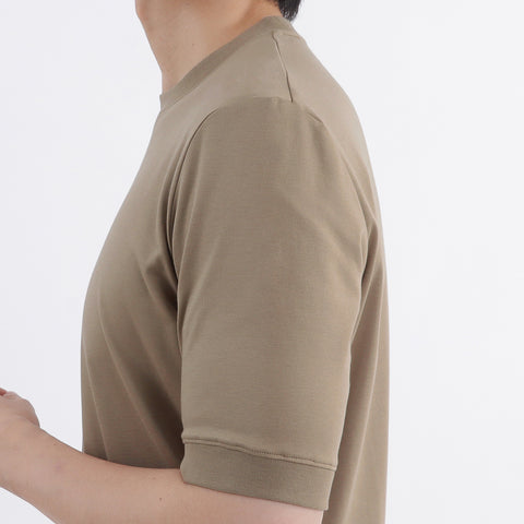 Tailored Ribbed Hem T-shirt Color: Mist