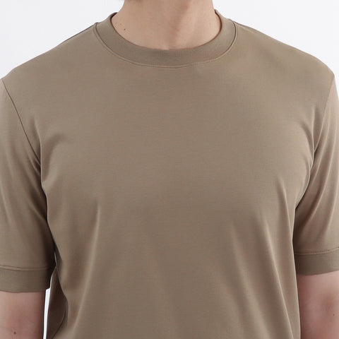 Tailored Ribbed Hem T-shirt Color: Mist