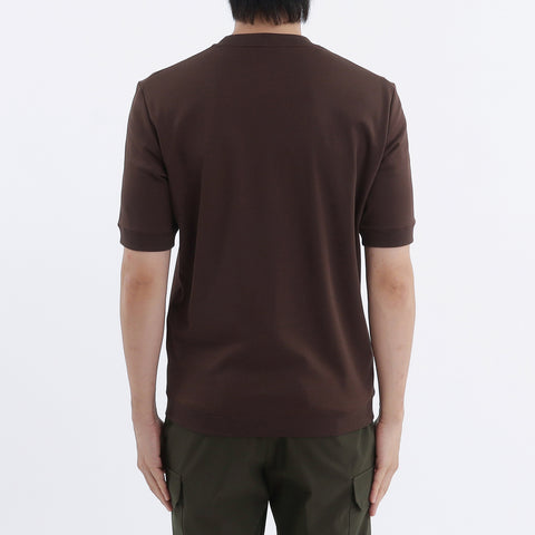 Tailored Ribbed Hem T-shirt Color: Oak