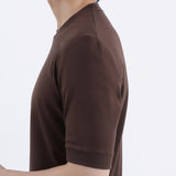 Tailored Ribbed Hem T-shirt Color: Oak