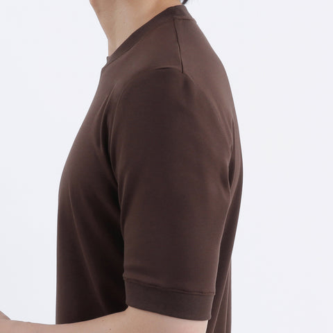 Tailored Ribbed Hem T-shirt Color: Oak