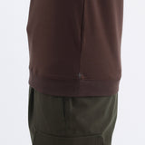 Tailored Ribbed Hem T-shirt Color: Oak