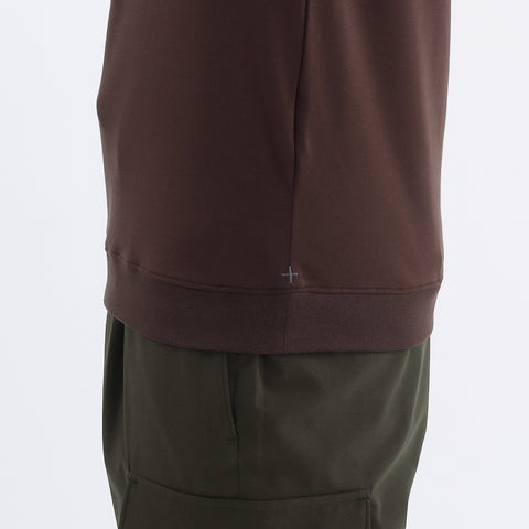 Tailored Ribbed Hem T-shirt Color: Oak