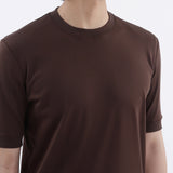 Tailored Ribbed Hem T-shirt Color: Oak