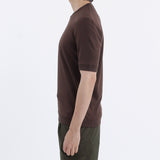 Tailored Ribbed Hem T-shirt Color: Oak