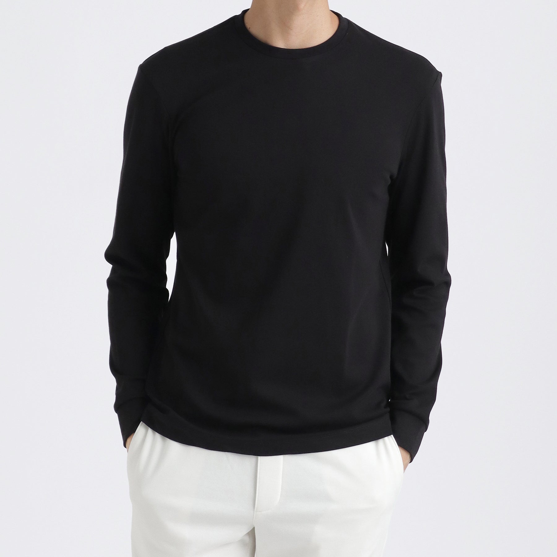 Tailored Long Sleeve T-shirt Color: Black
