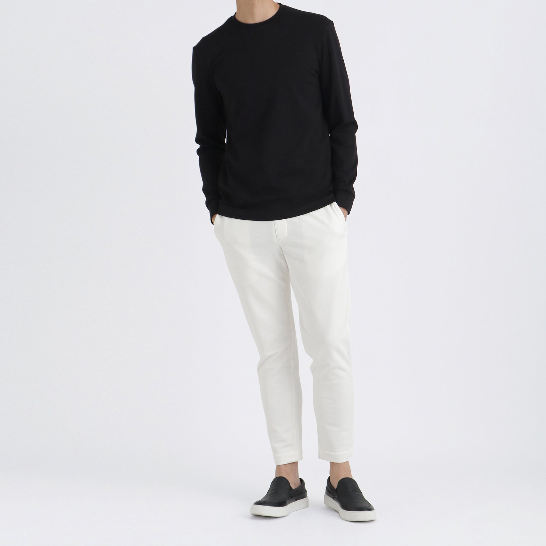 Tailored Long Sleeve T-shirt Color: Black