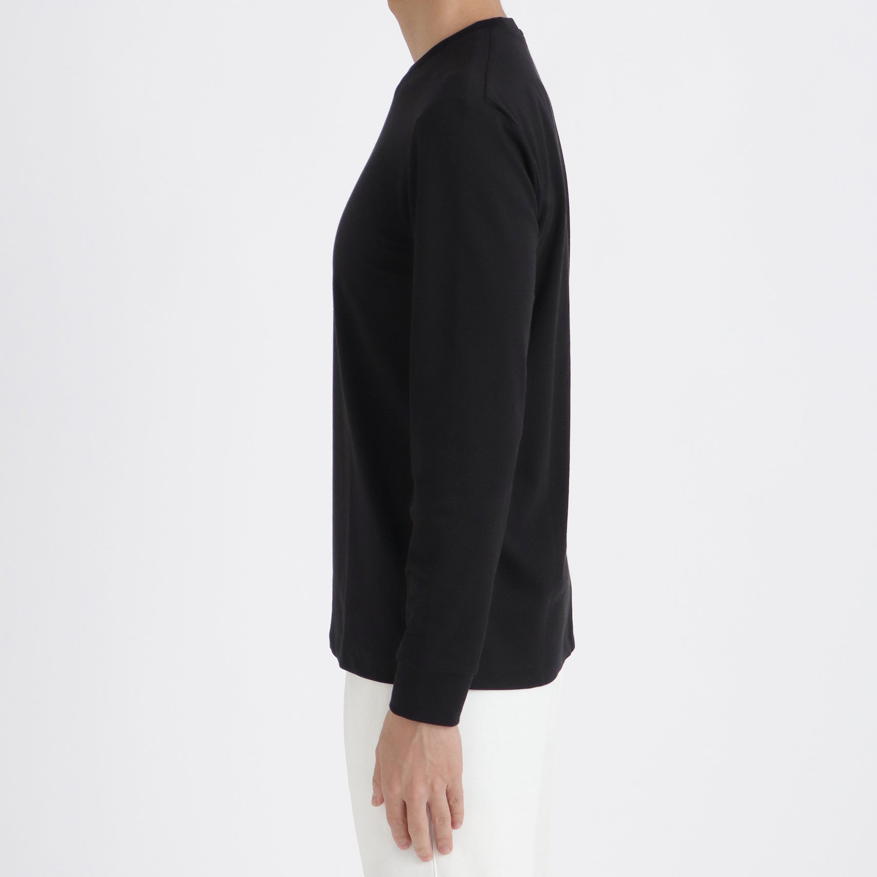Tailored Long Sleeve T-shirt Color: Black