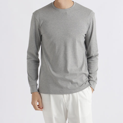 【Renewal】Tailored Long Sleeve T-shirt Color: Gray