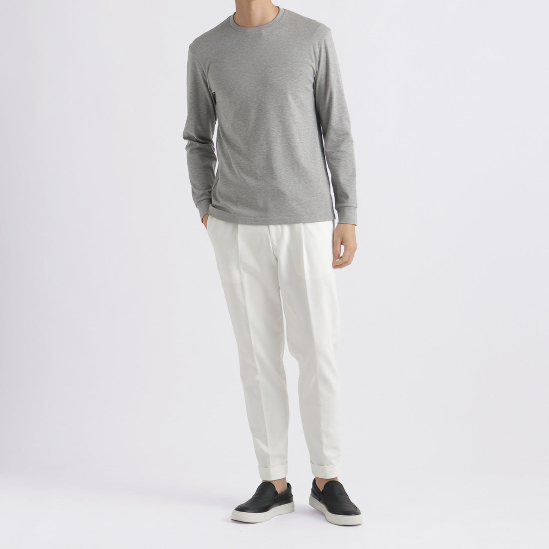 Tailored Long Sleeve T-shirt Color: Gray