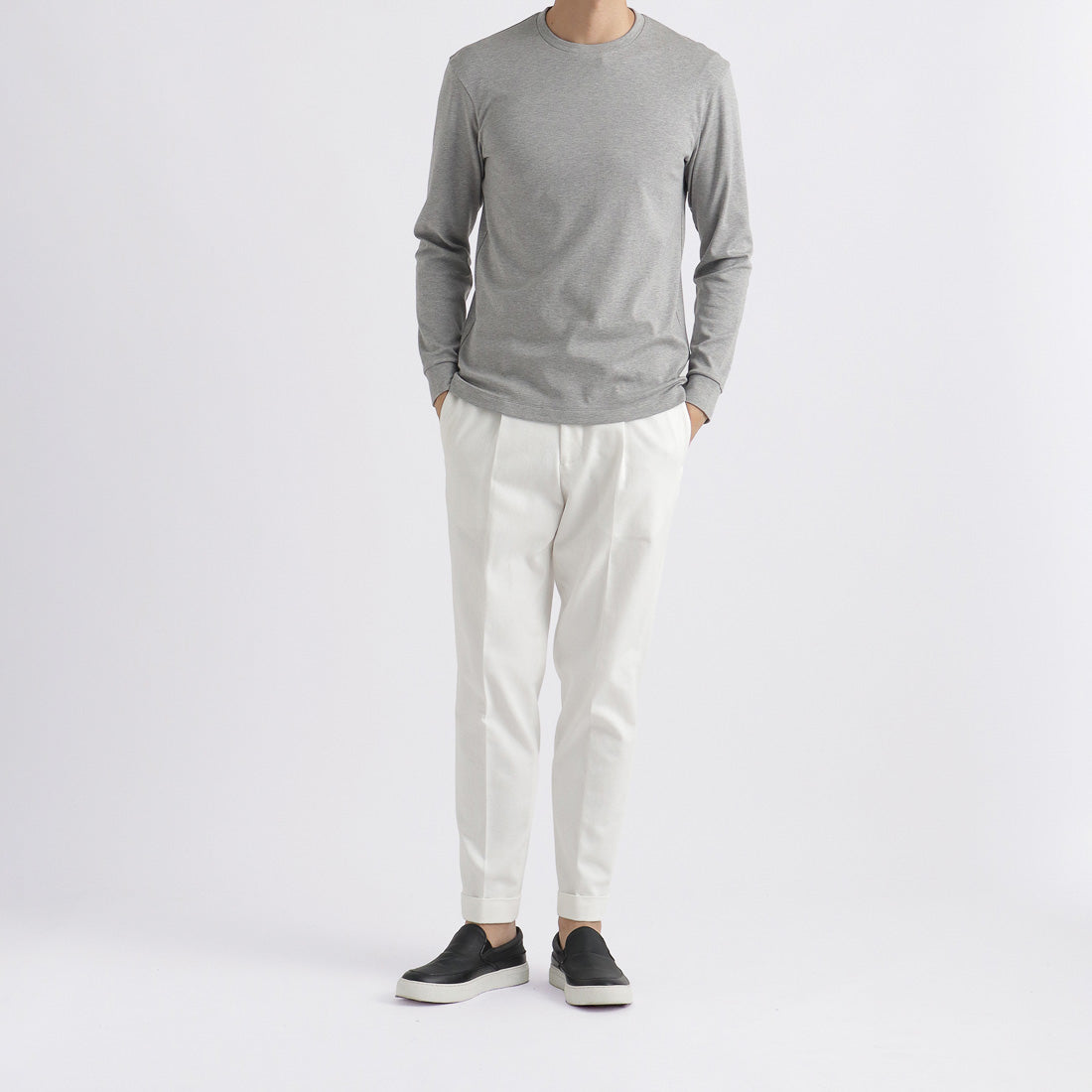 Tailored Long Sleeve T-shirt Color: Gray