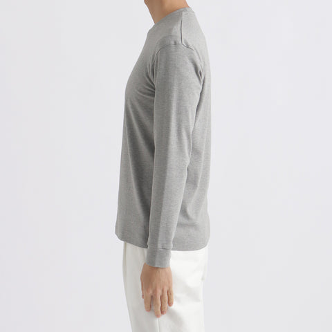 【Renewal】Tailored Long Sleeve T-shirt Color: Gray