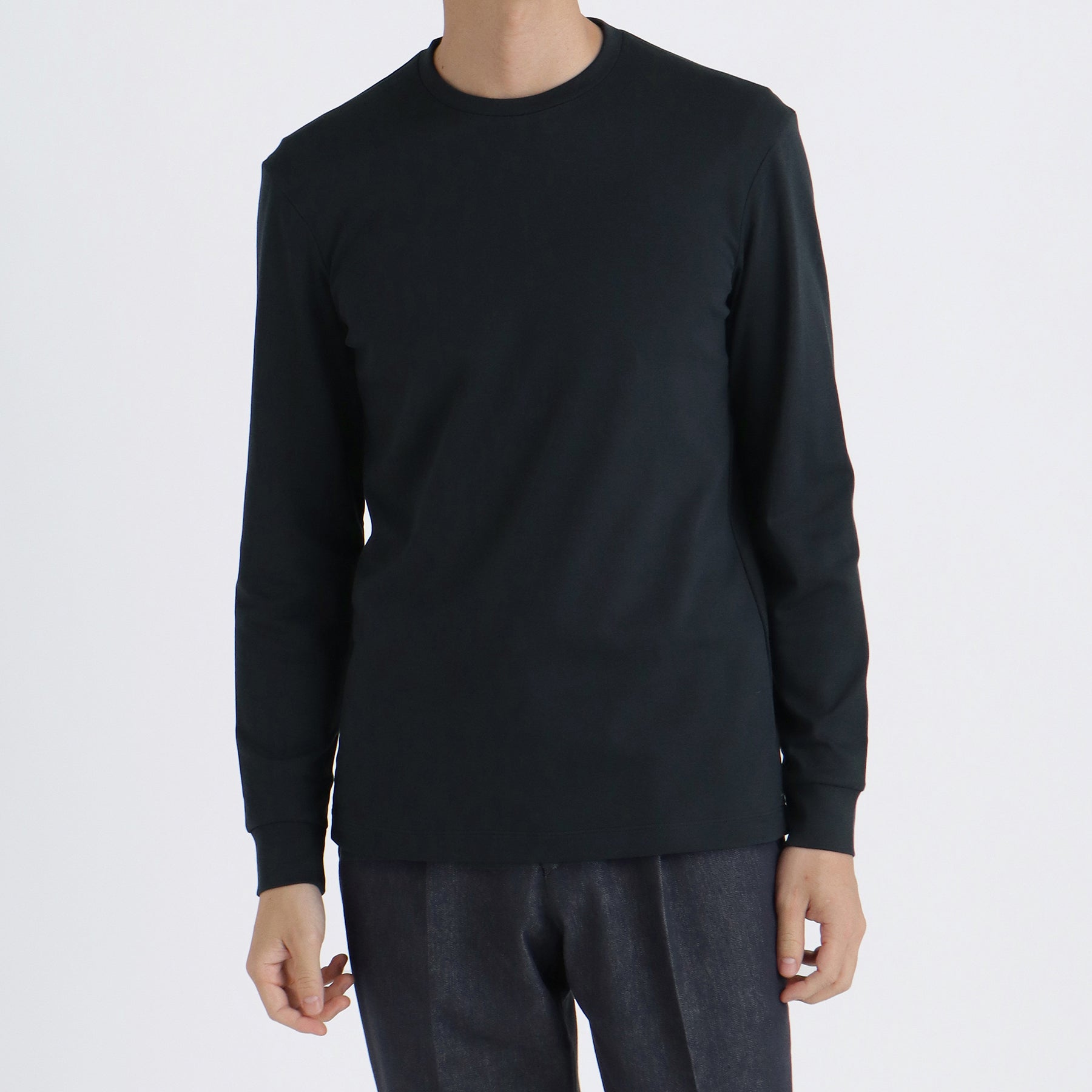 Tailored Long Sleeve T-shirt Color: Navy