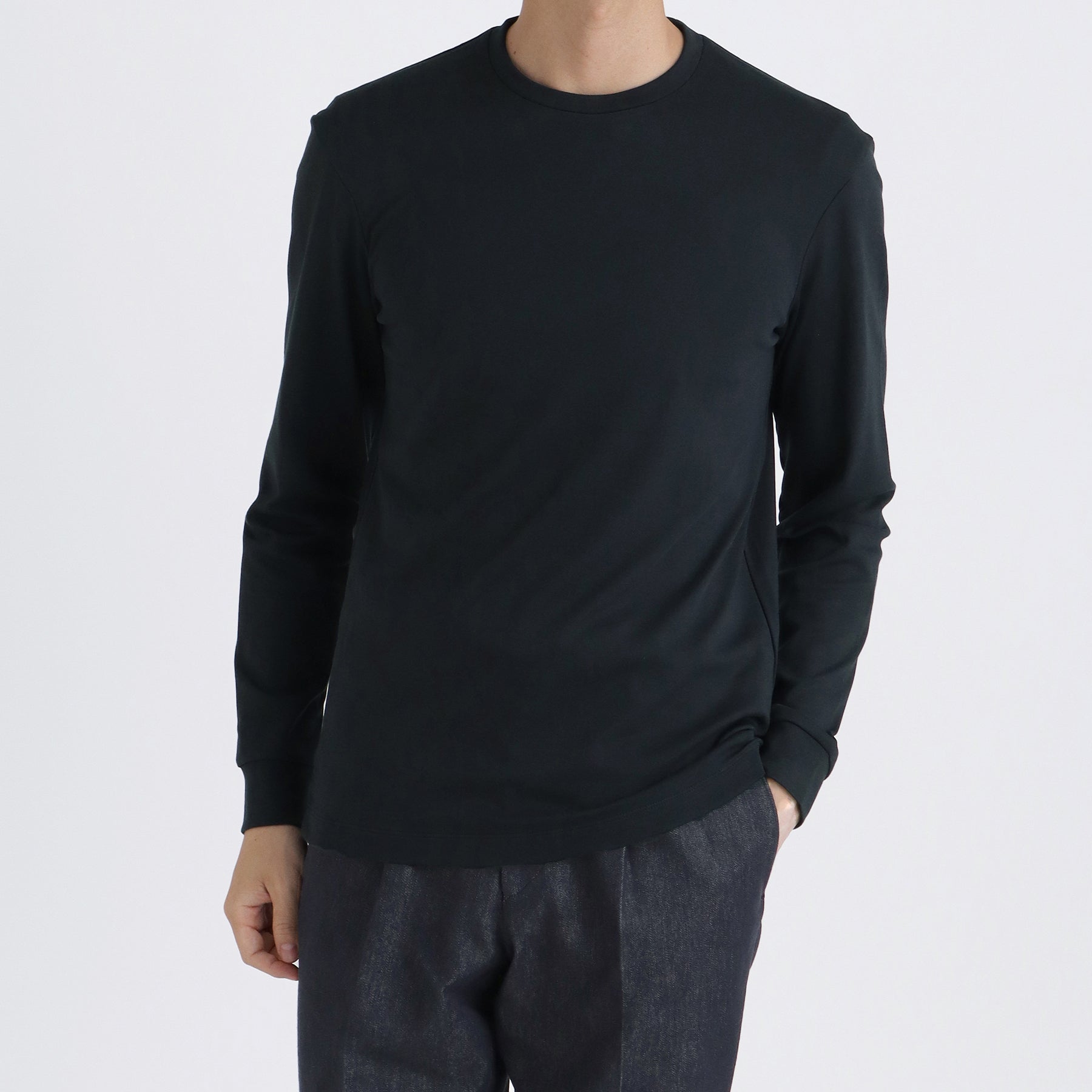 Tailored Long Sleeve T-shirt Color: Navy
