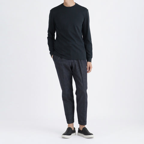 【Renewal】Tailored Long Sleeve T-shirt Color: Navy