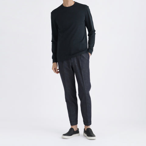 【Renewal】Tailored Long Sleeve T-shirt Color: Navy