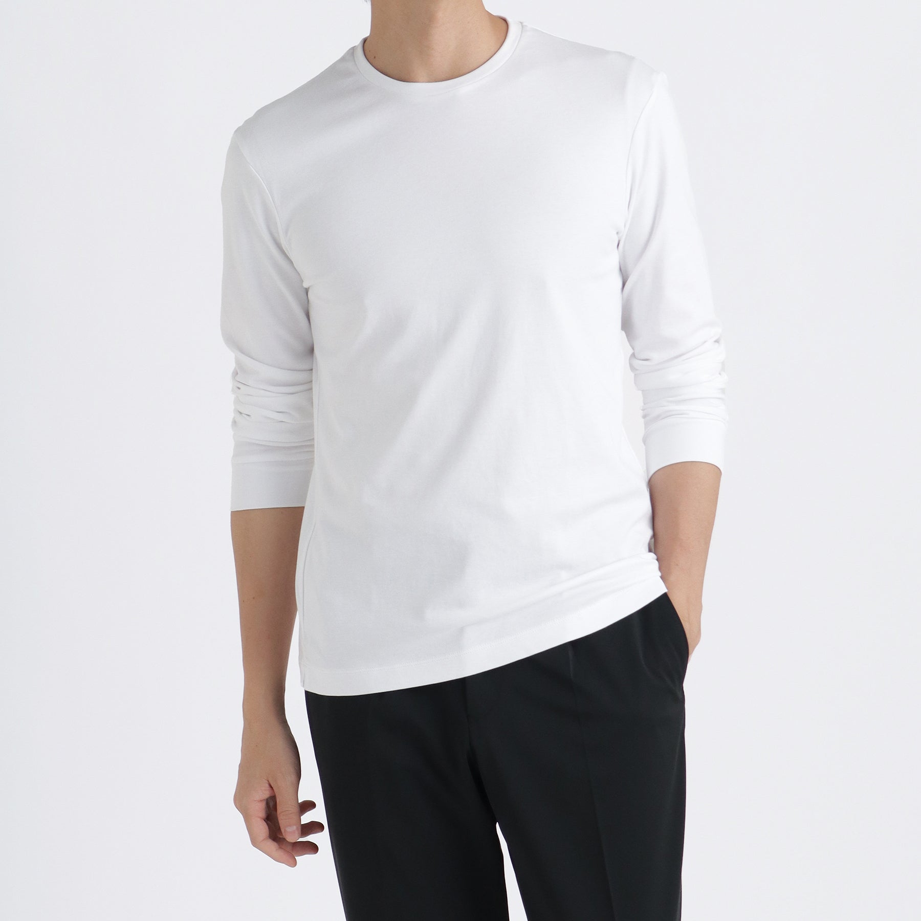 Tailored Long Sleeve T-shirt Color: White
