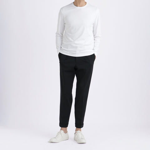 【Renewal】Tailored Long Sleeve T-shirt Color: White