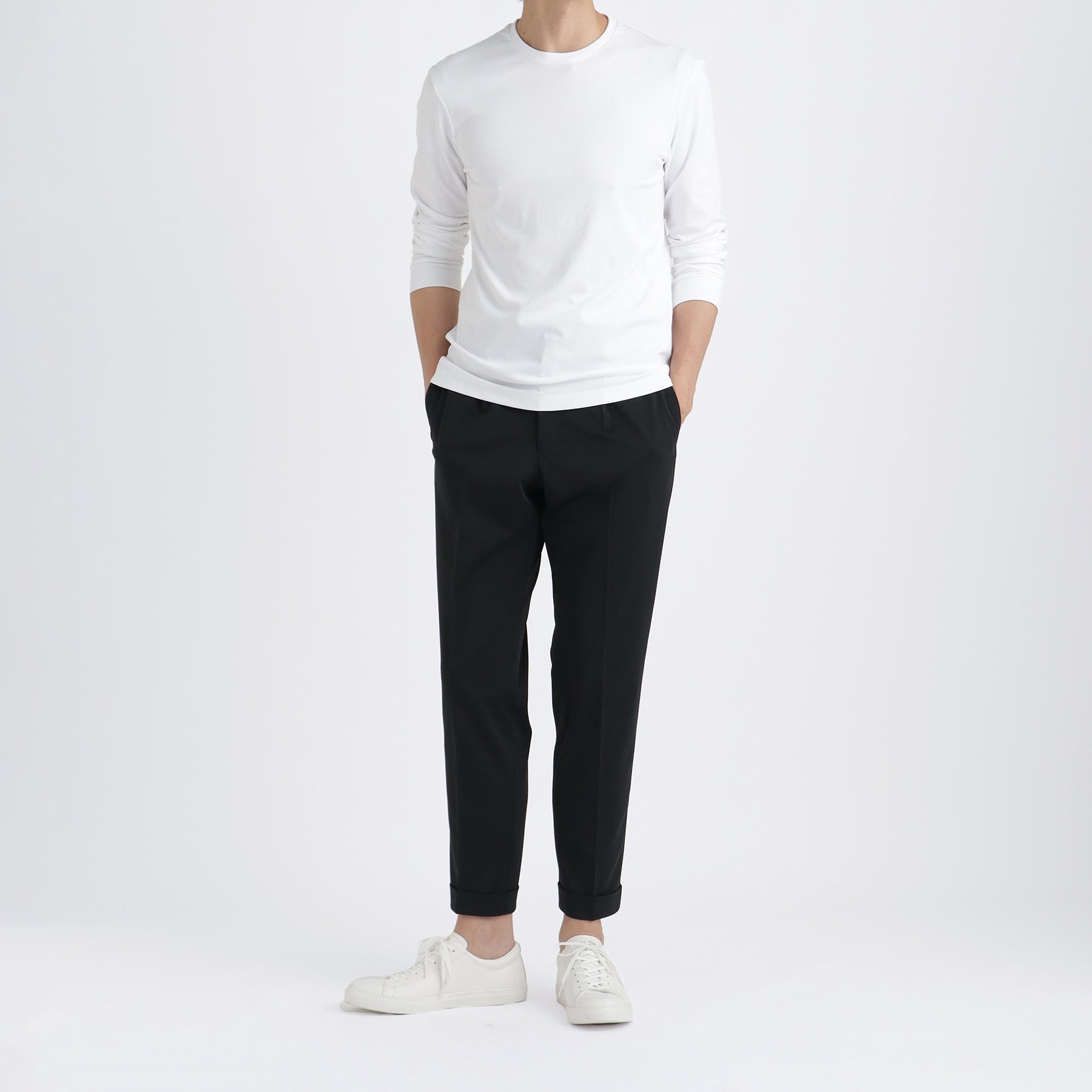 Tailored Long Sleeve T-shirt Color: White
