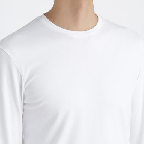 【Renewal】Tailored Long Sleeve T-shirt Color: White