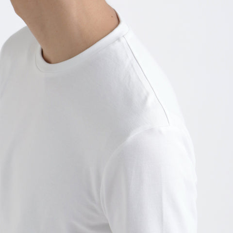 【Renewal】Tailored Long Sleeve T-shirt Color: White