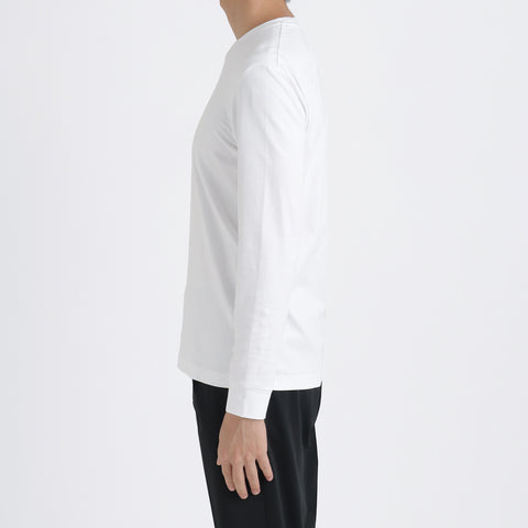 【Renewal】Tailored Long Sleeve T-shirt Color: White