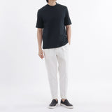 Tailored Mock Neck T-shirt Color: Navy