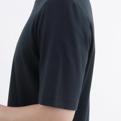 Tailored Mock Neck T-shirt Color: Navy