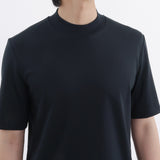 Tailored Mock Neck T-shirt Color: Navy