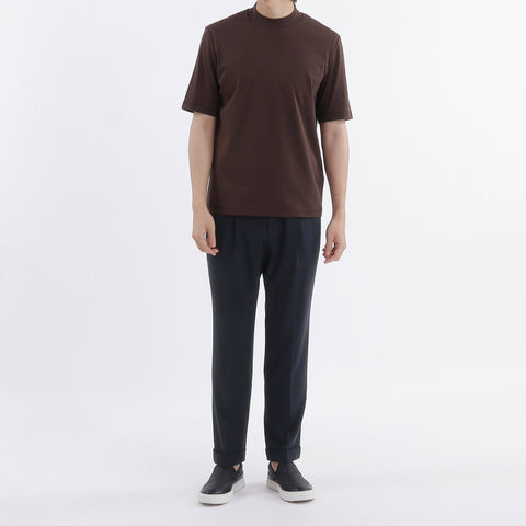 Tailored Mock Neck T-shirt Color: Oak